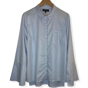 St. John Women’s Button-Down twisted cuff With silver trim detail.